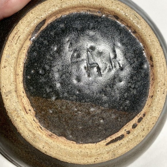 Dan Eash Pottery PA Handmade Soup Cereal Brown Glazed Stoneware Bowl 6in - Picture 6 of 8